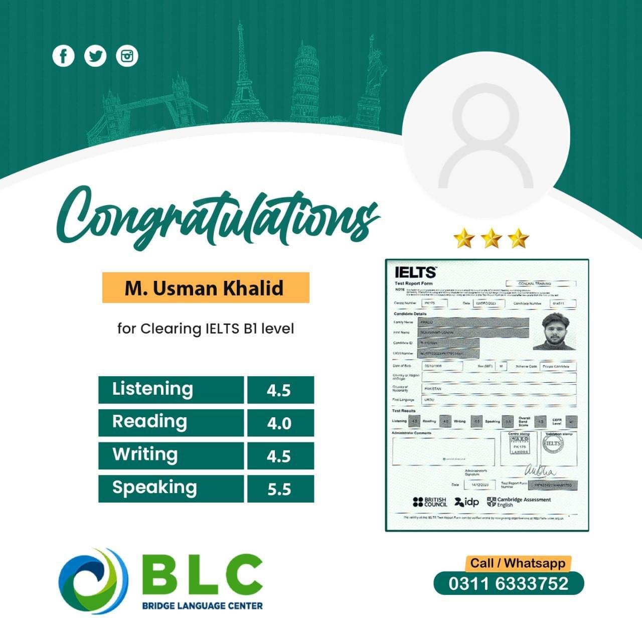 M Usman Khalid